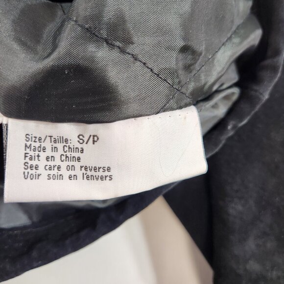 Vintage Pelican Cove Cropped Black Suede Hooded Bomber Jacket Size Small NWT - Picture 14 of 15